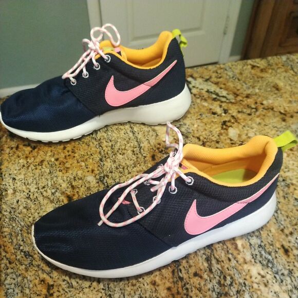 Nike Roshe Run GS Athletic Casual Shoes Midnight Navy - Size 7Y EU 40 Women's 8 - Picture 4 of 12